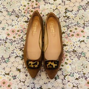 Bisue Ballerina Suede Ballet Flats Size 39/8.5